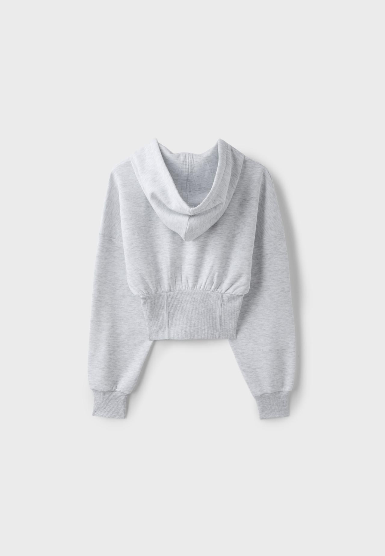 Corset hoodie — Grey melange