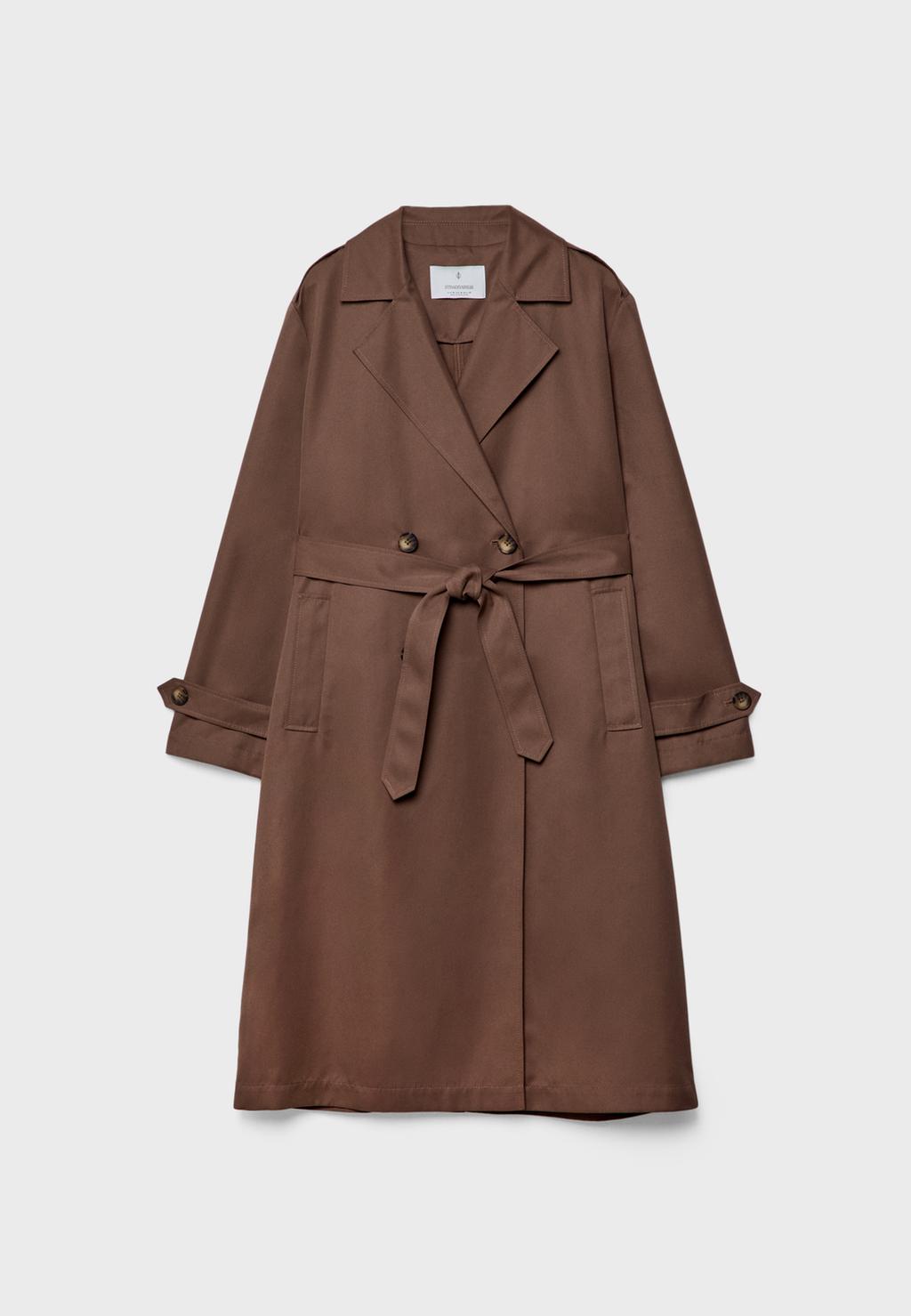 Long flowing trench coat