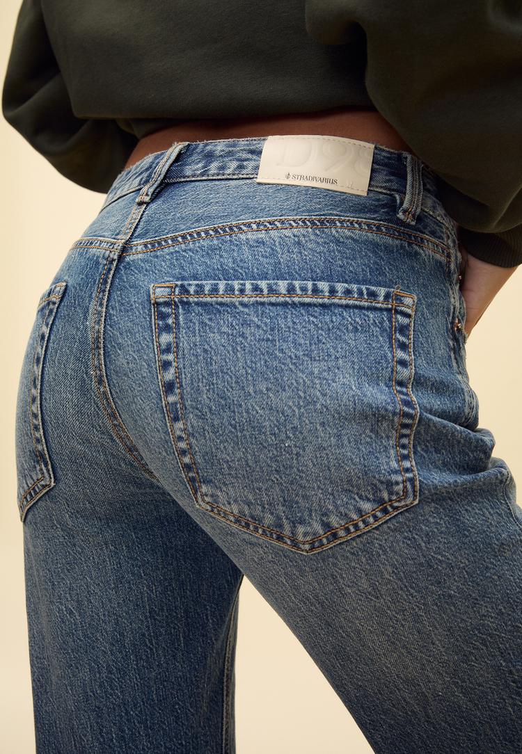d98 straight fit vintage gorunumlu jean