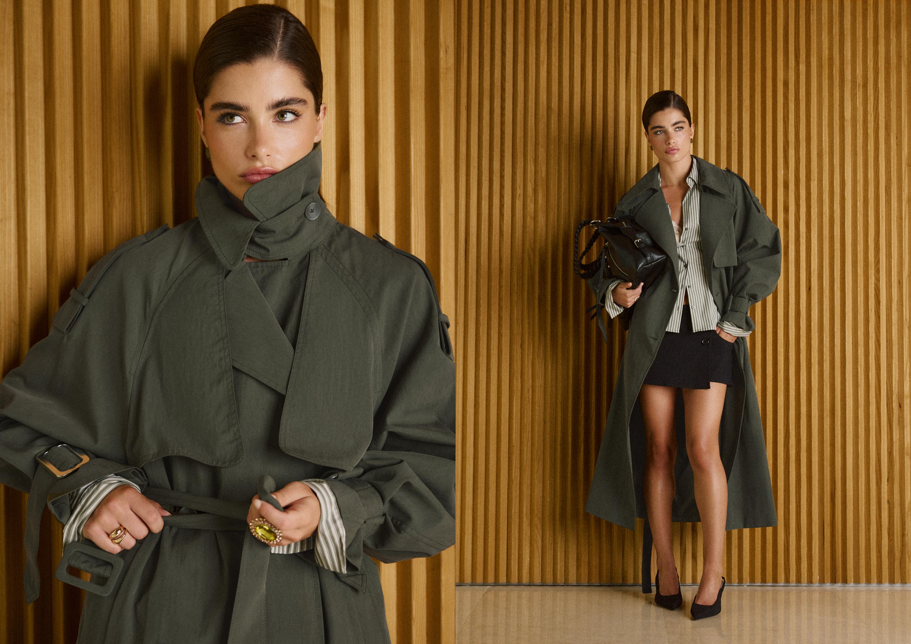 Oversize trench coat — Khaki