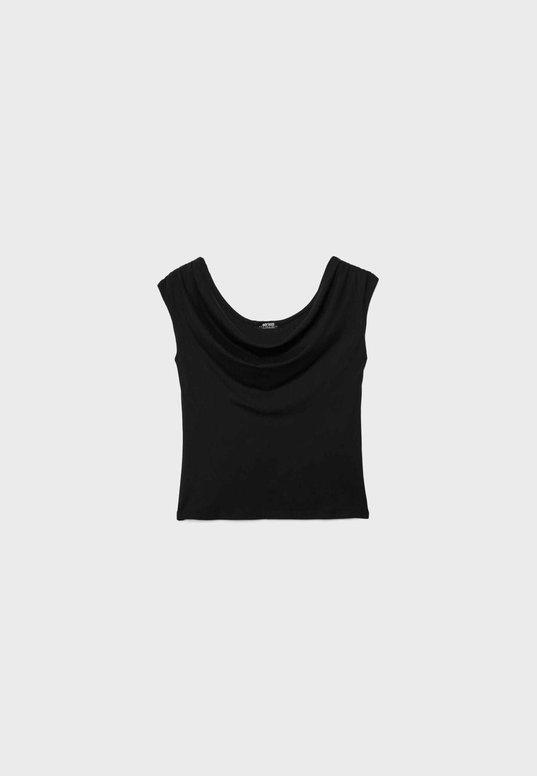 Multi-position sleeveless top — Black
