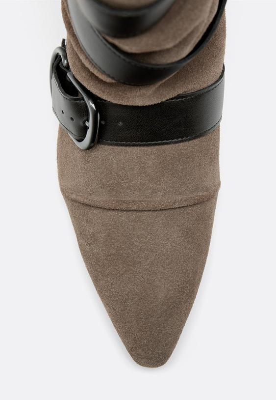 stivaletti kitten con cintura in pelle