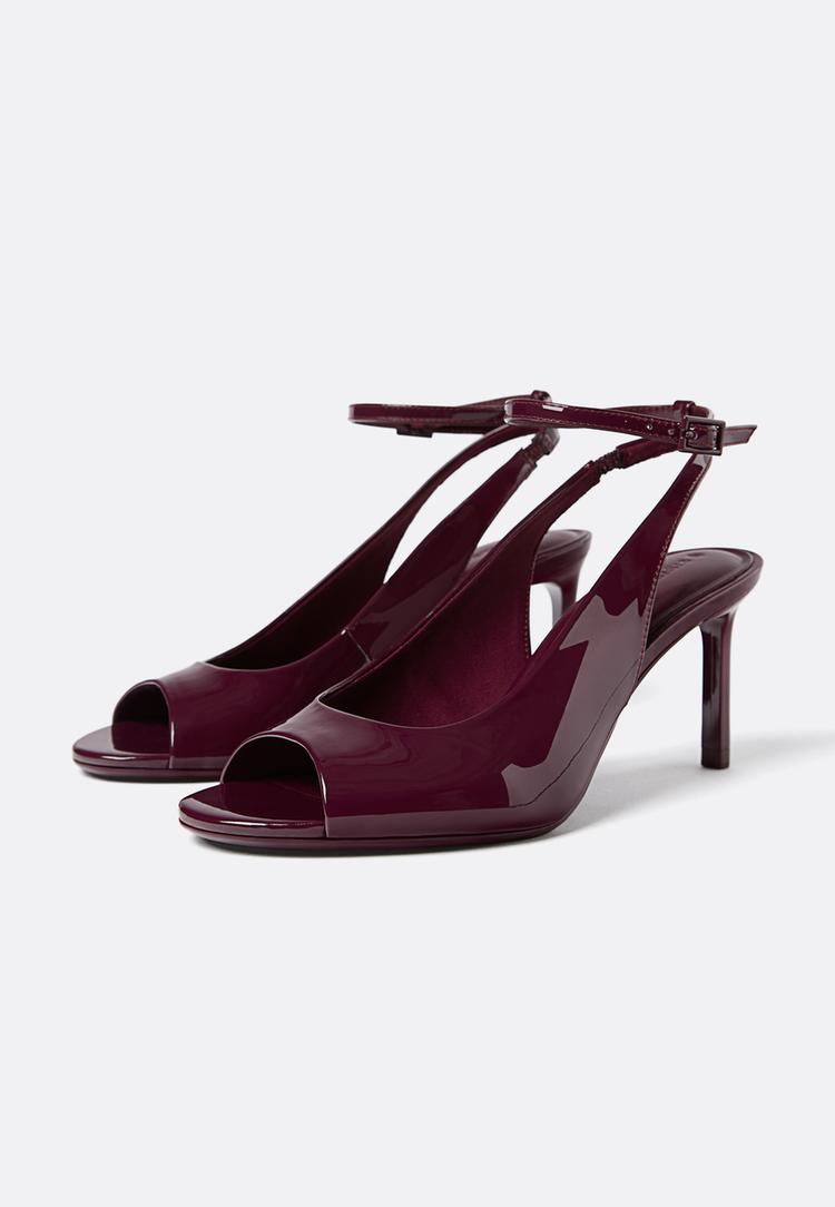 zapato tacon punta abierta