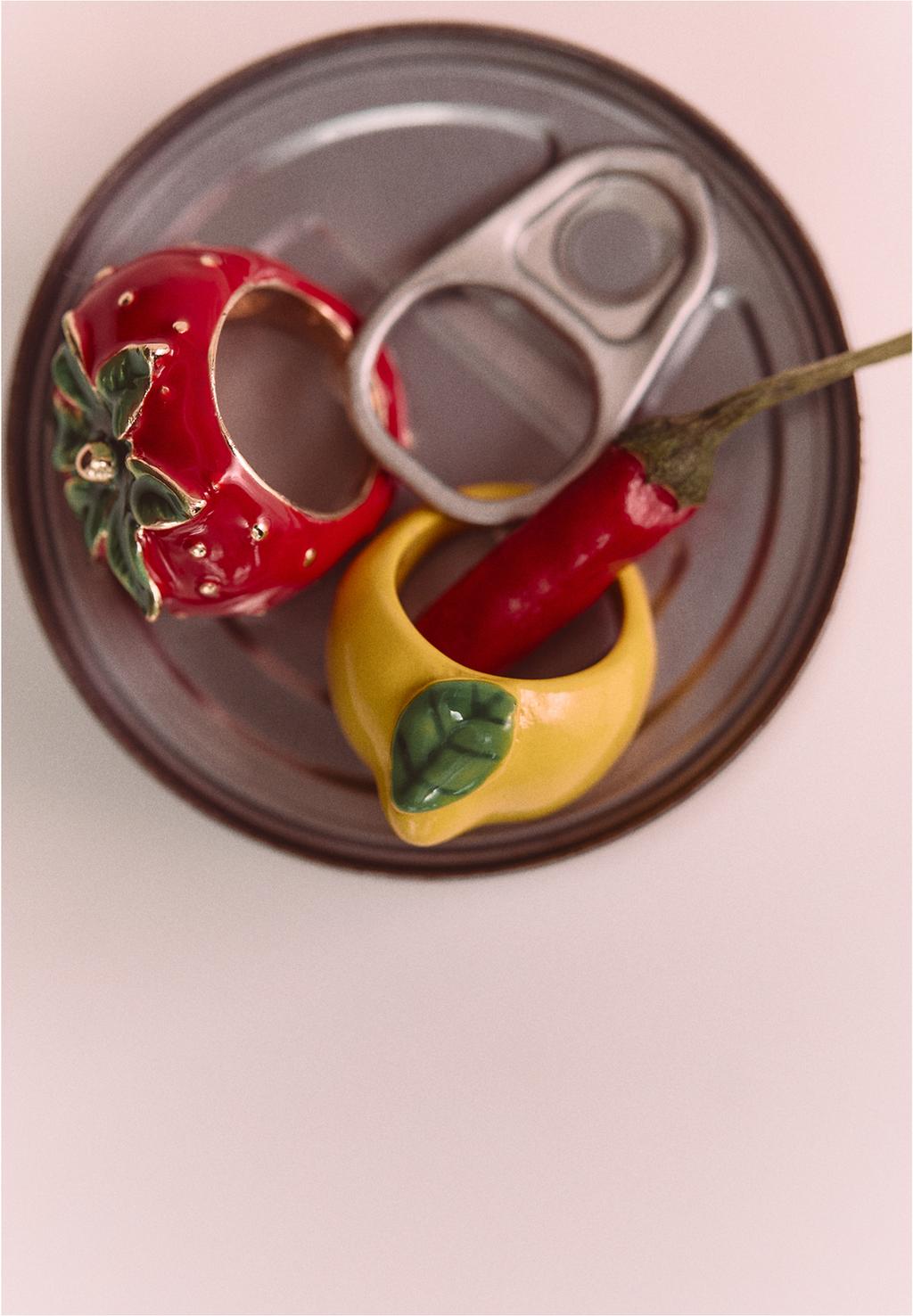 Set 2 anillos frutas