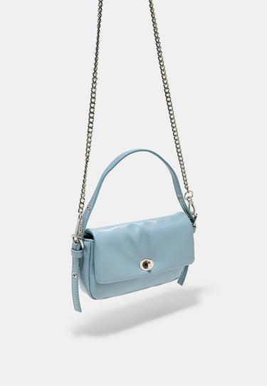 Mini crinkled shoulder bag — Sky blue 3