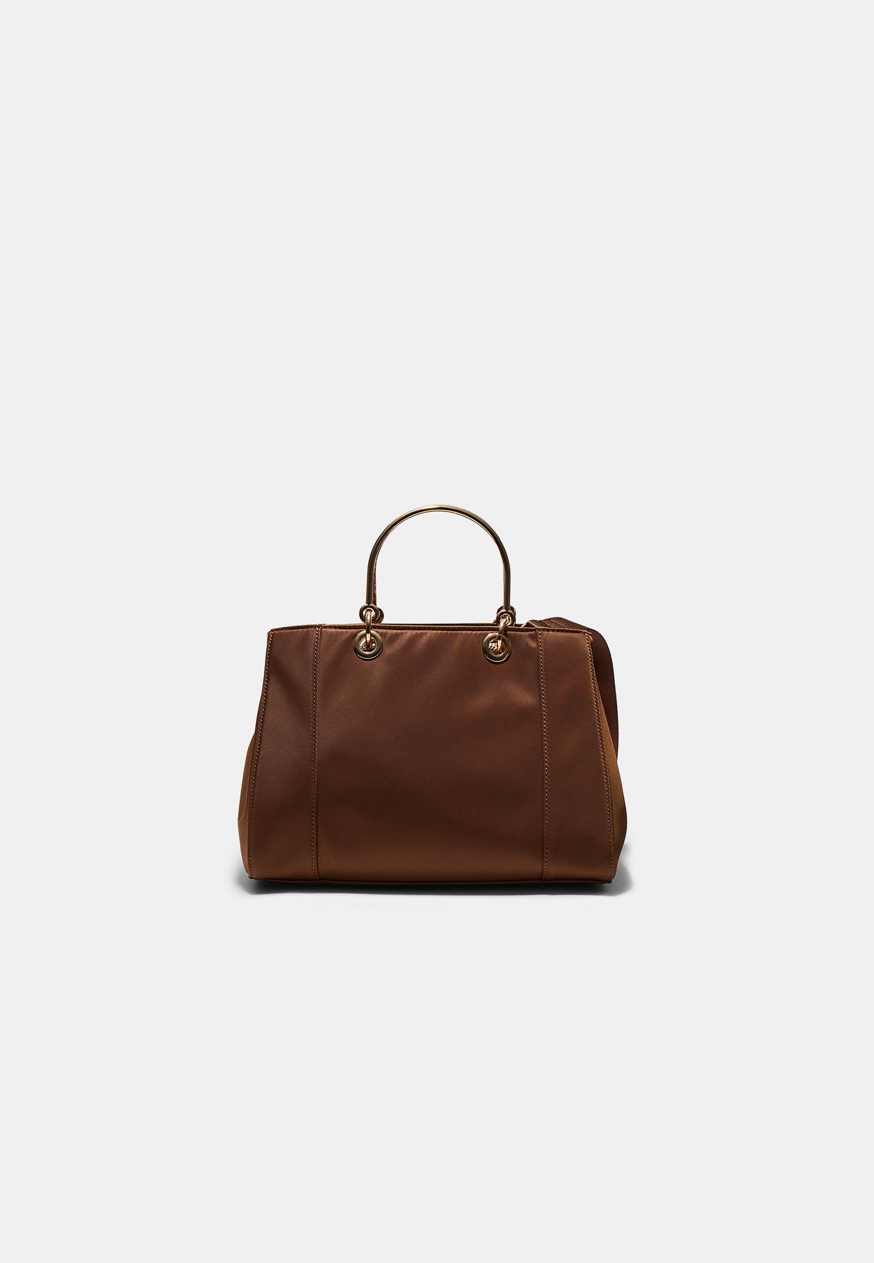 Metal saplı tote çanta - Görsel 5