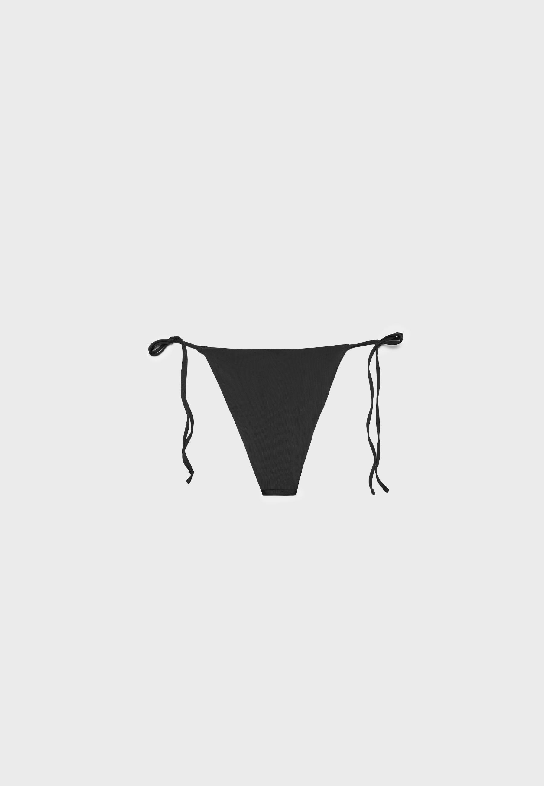 Shimmery Brazilian bikini bottoms — Black