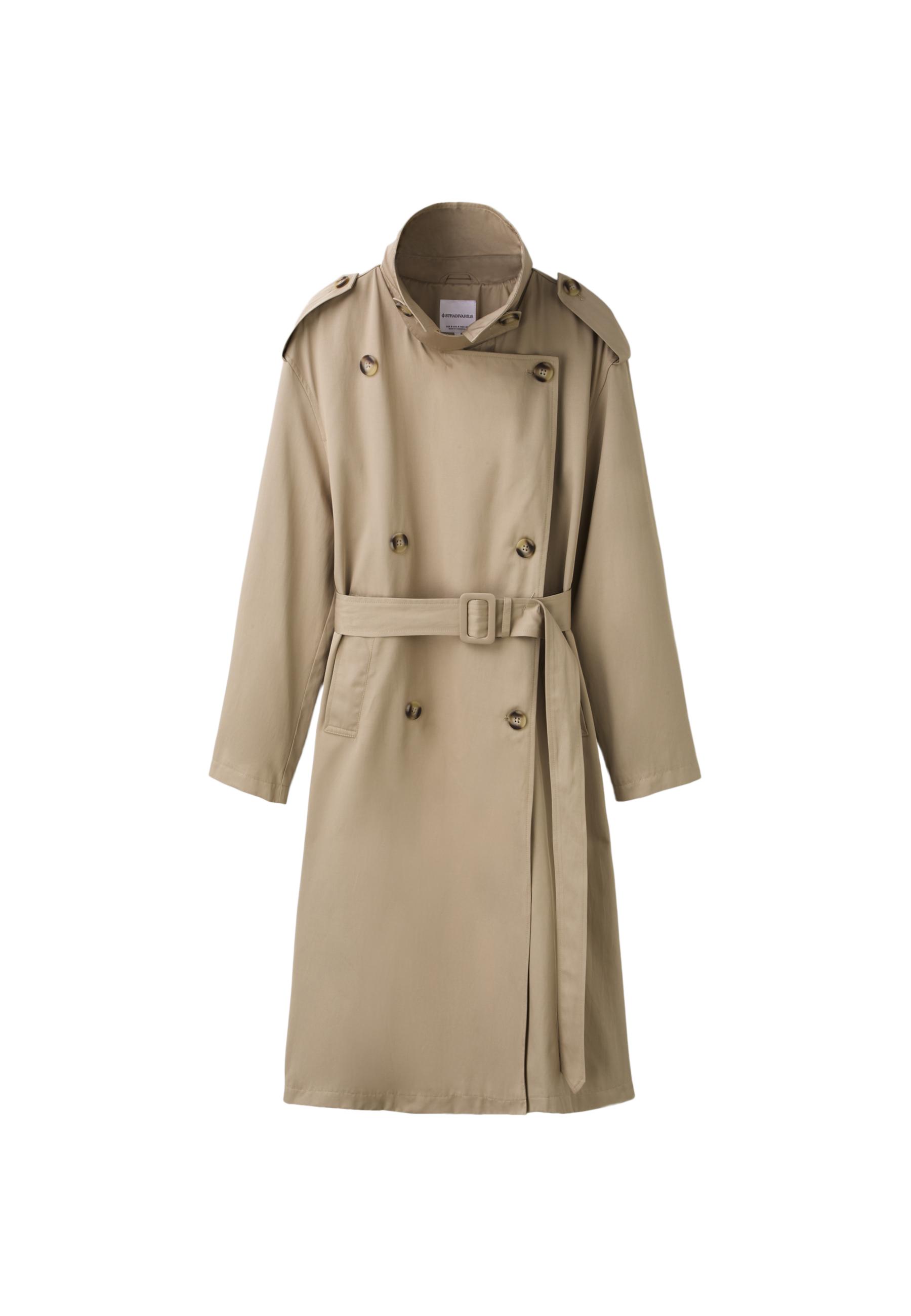 Long basic trench coat — Beige