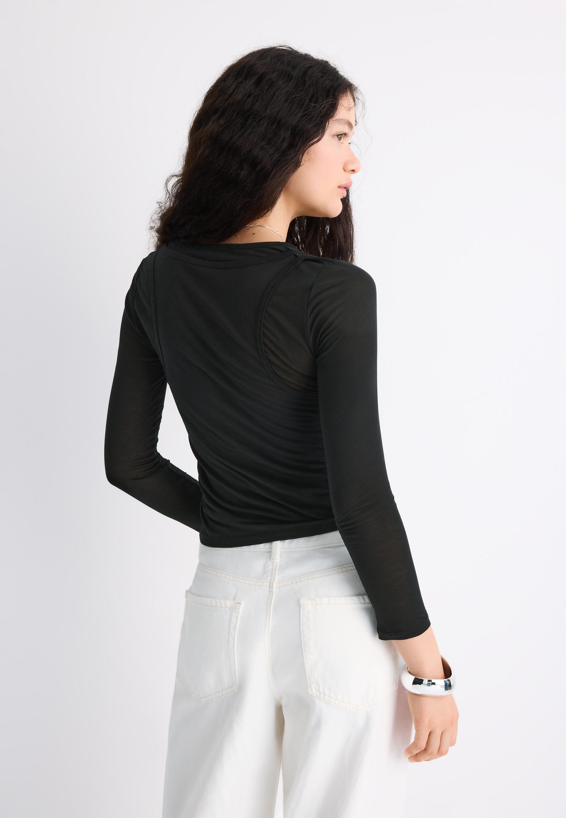 Ecocell double garment T-shirt — Black