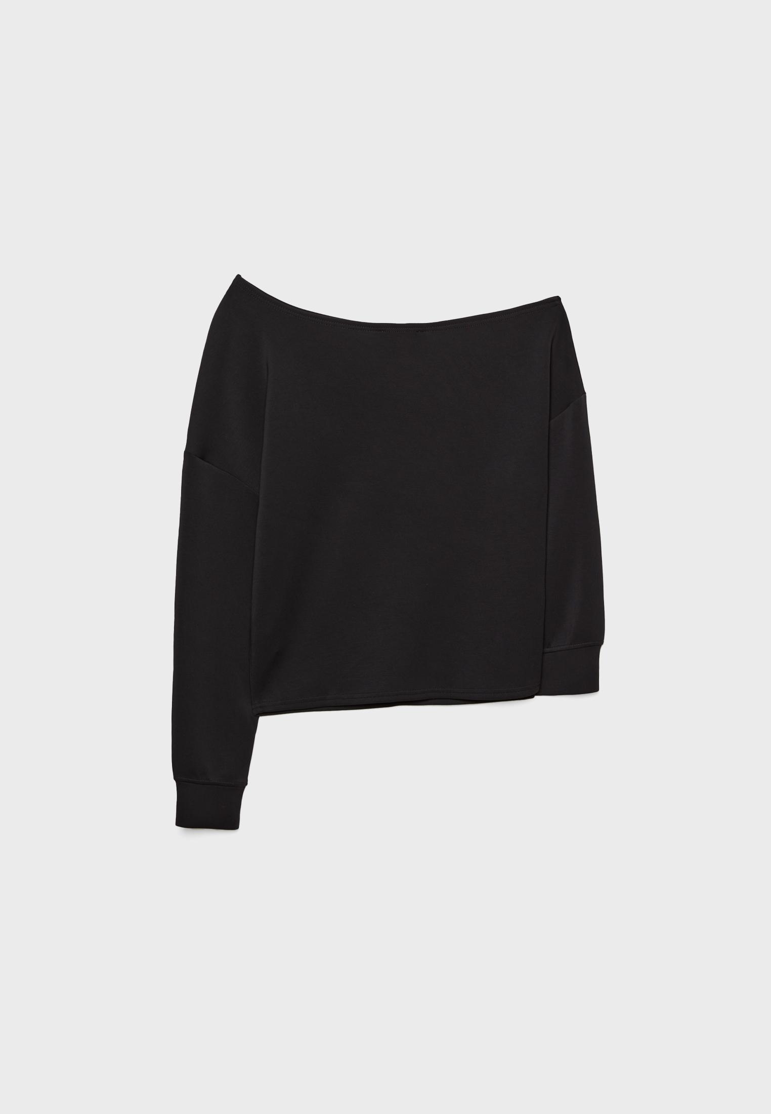 Stradivarius Yumuşak dokulu, açık omuzlu sweatshirt görsel 7