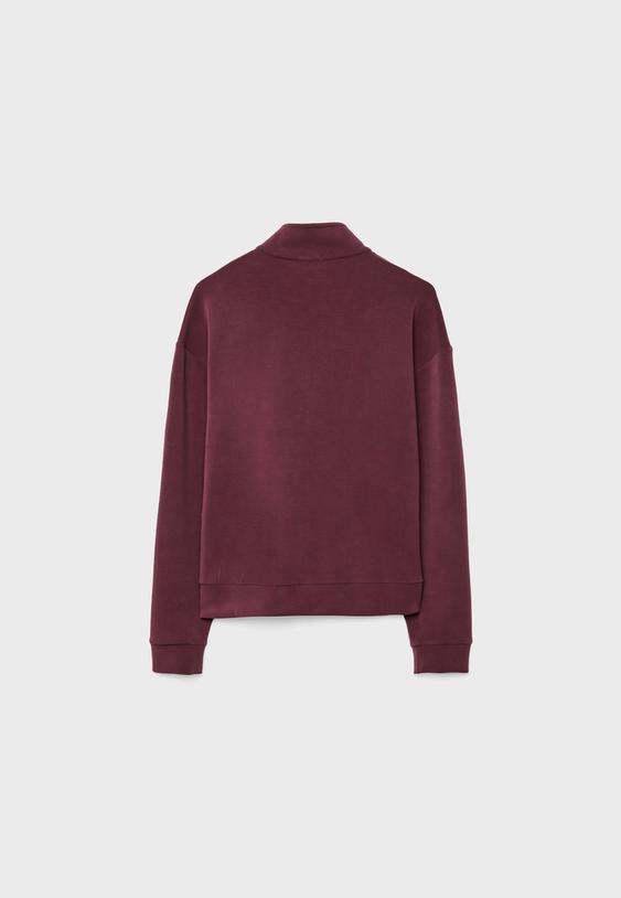 Yumuşak dokulu fermuarlı sweatshirt - Görsel 8