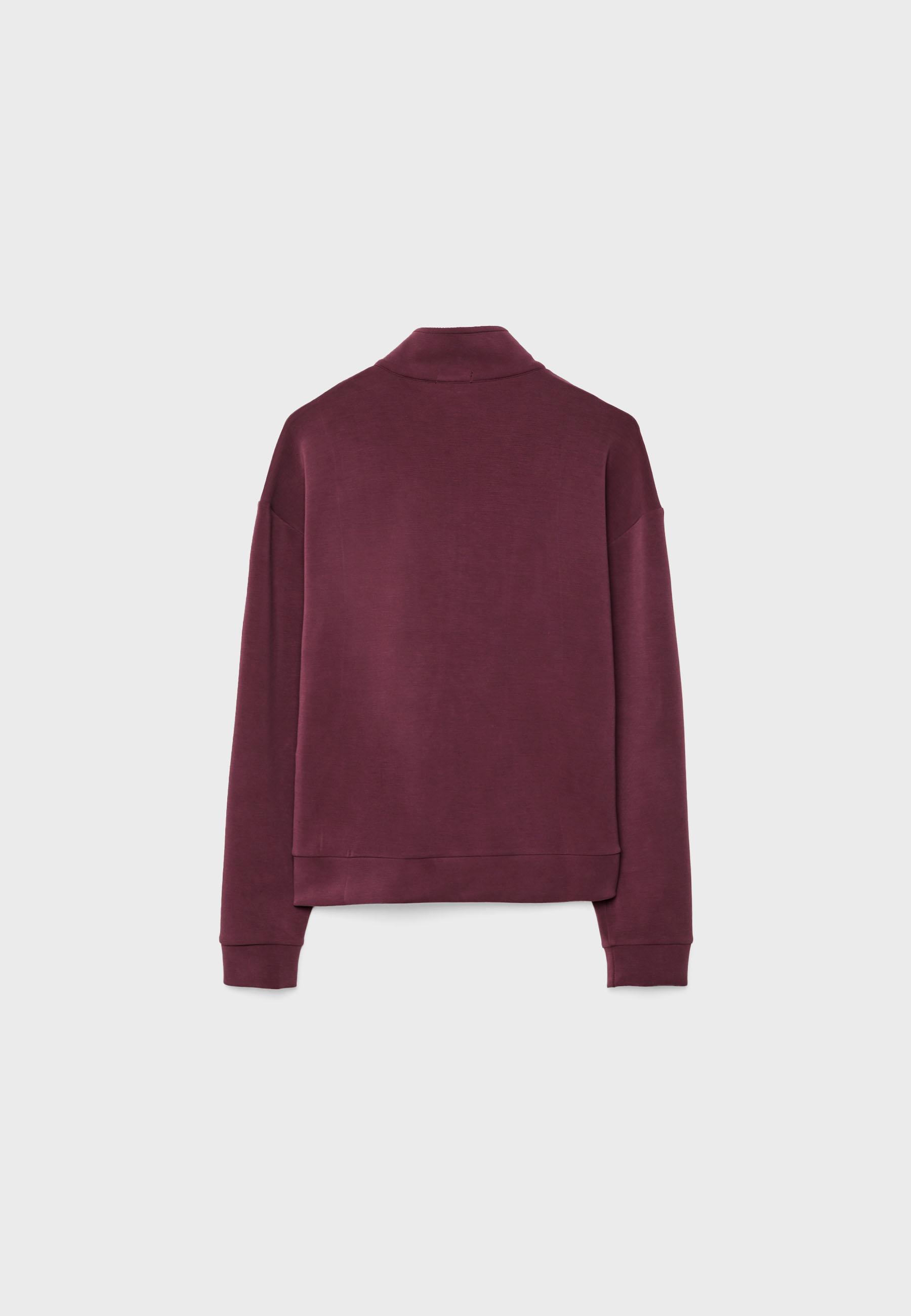 Soft-touch zip-up sweatshirt — Purple