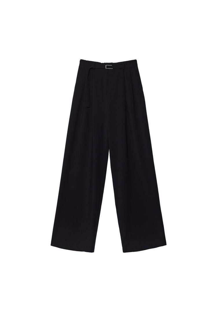 Tokalı Detaylı Geniş Kesim Pantolon_6