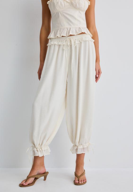 pantalon bombacho encaje