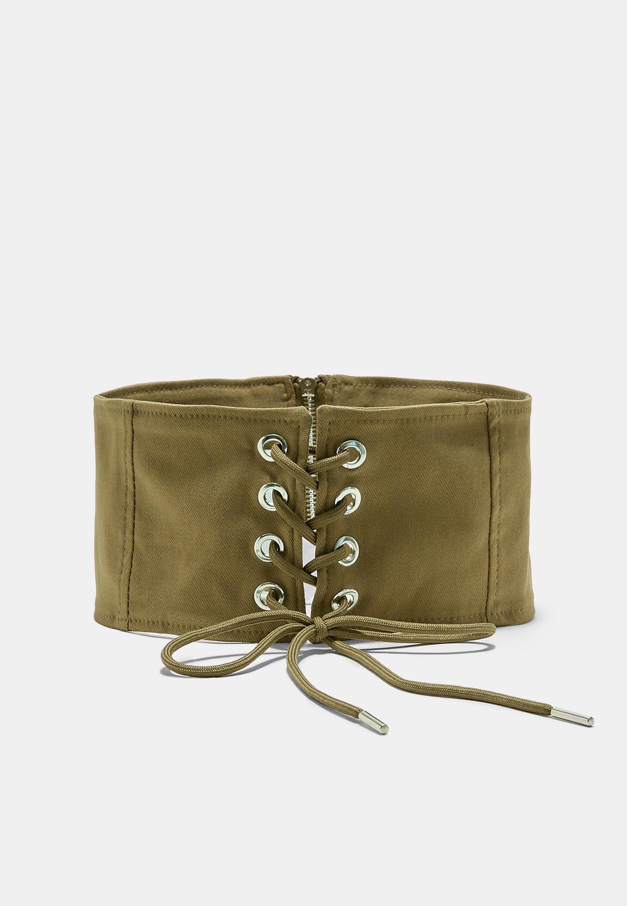 Corset belt — Olive green
