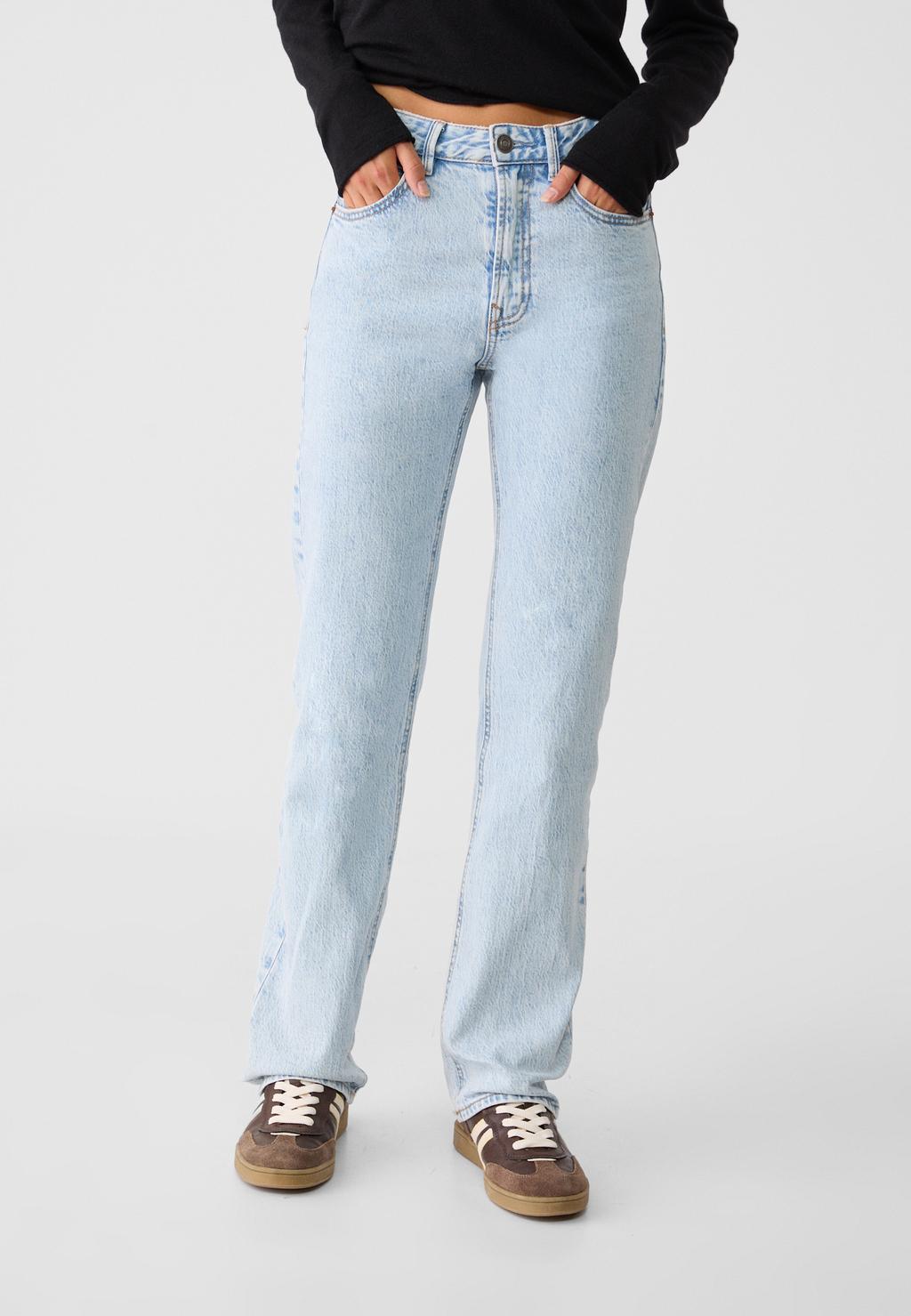 D98 straight-leg vintage effect jeans