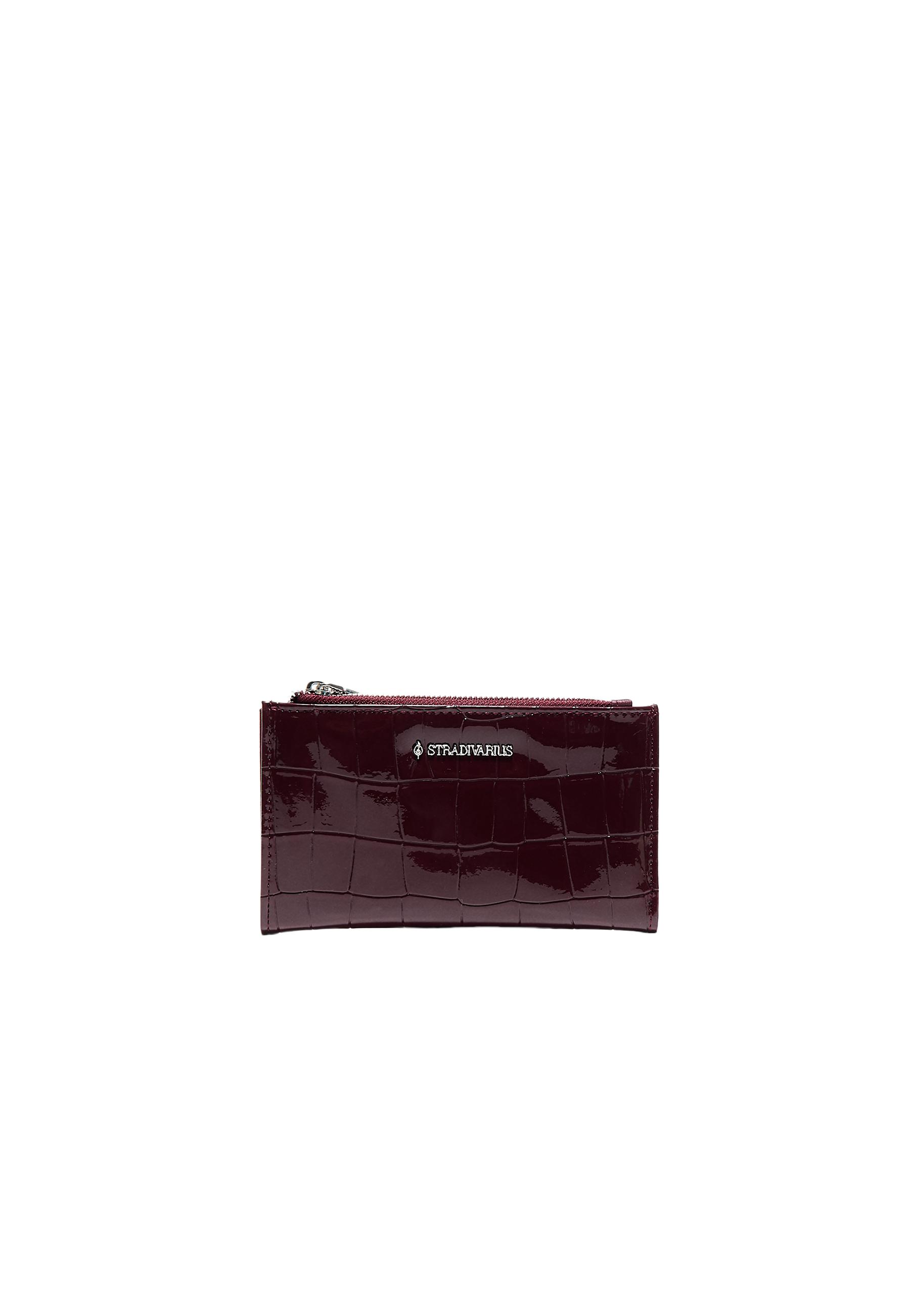 Basic zip-up purse — Burgundy