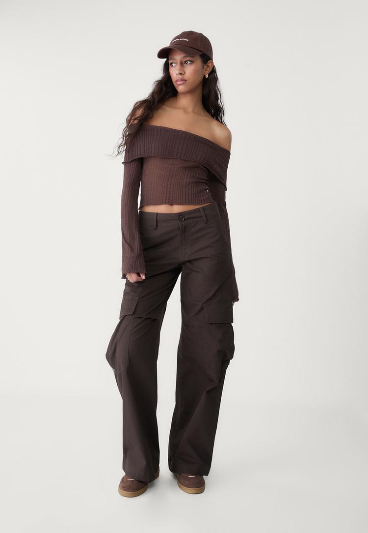 jersey cuello bardot