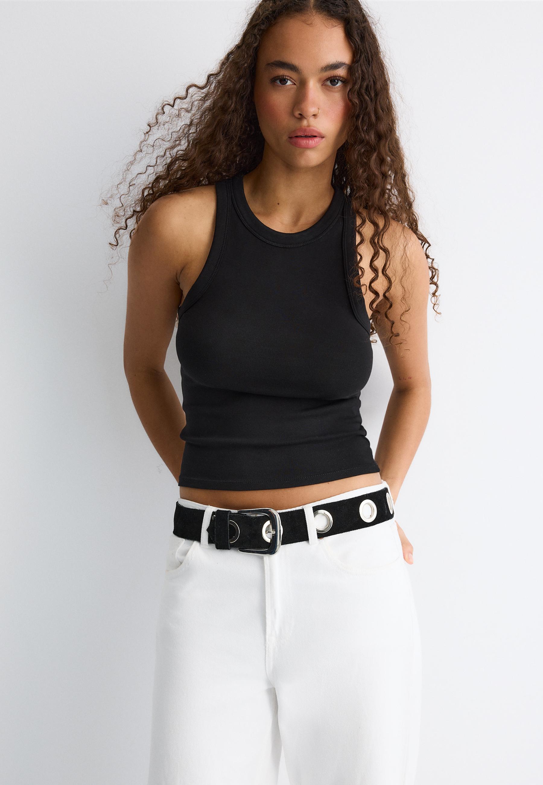 Basic racerback top — Black