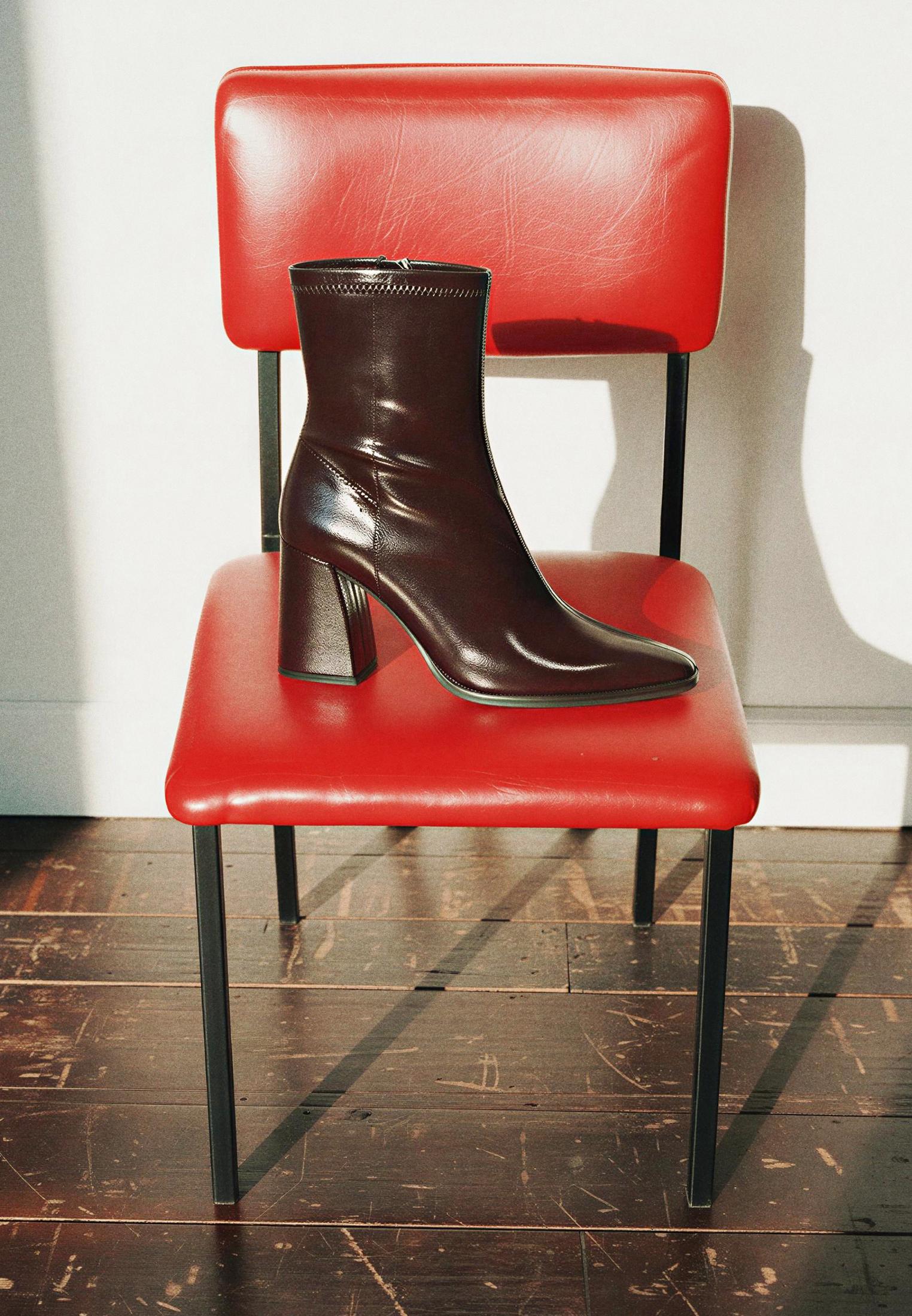 High-heel stretch ankle boots — BROWN