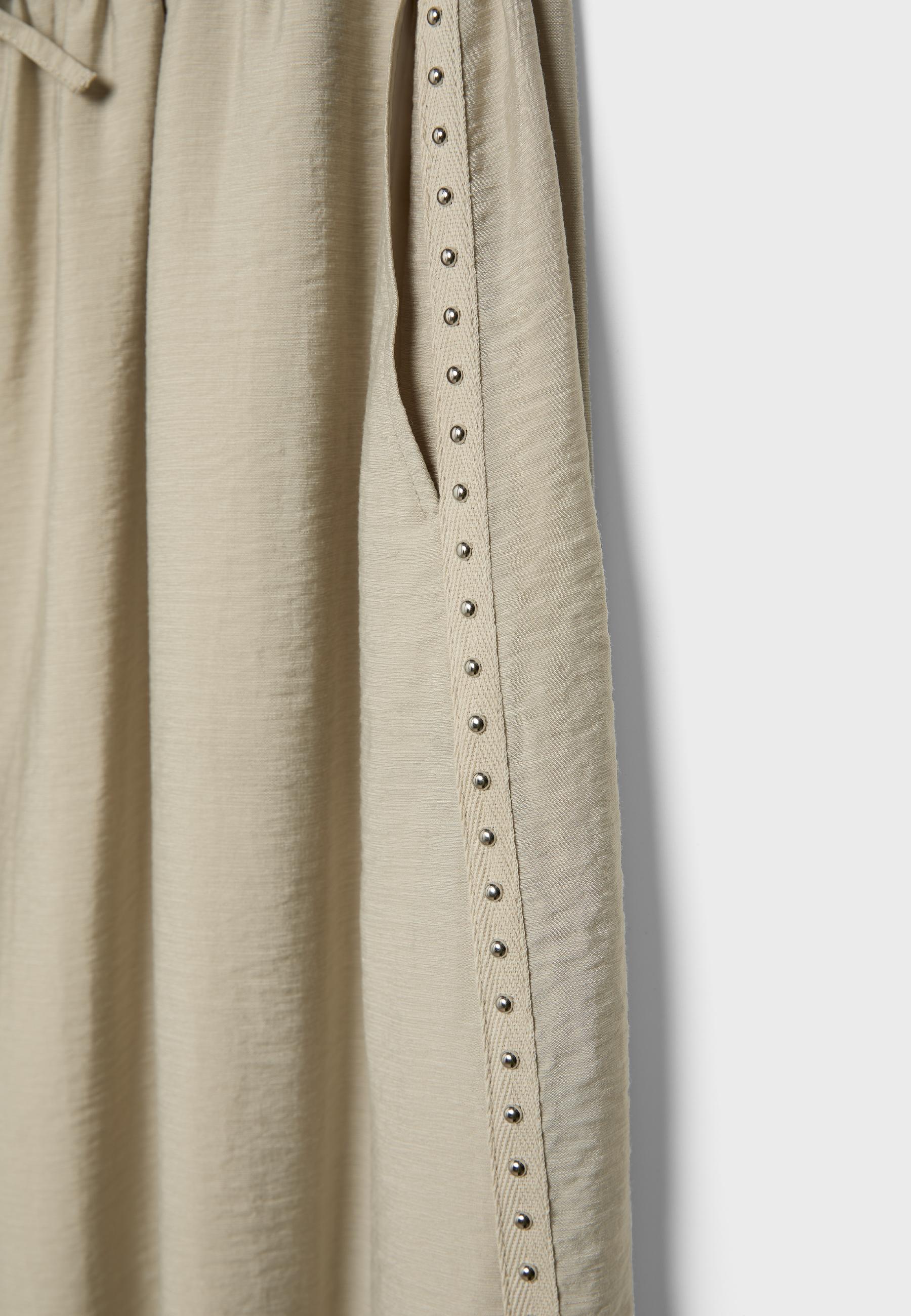 Studded sarouel trousers — Khaki