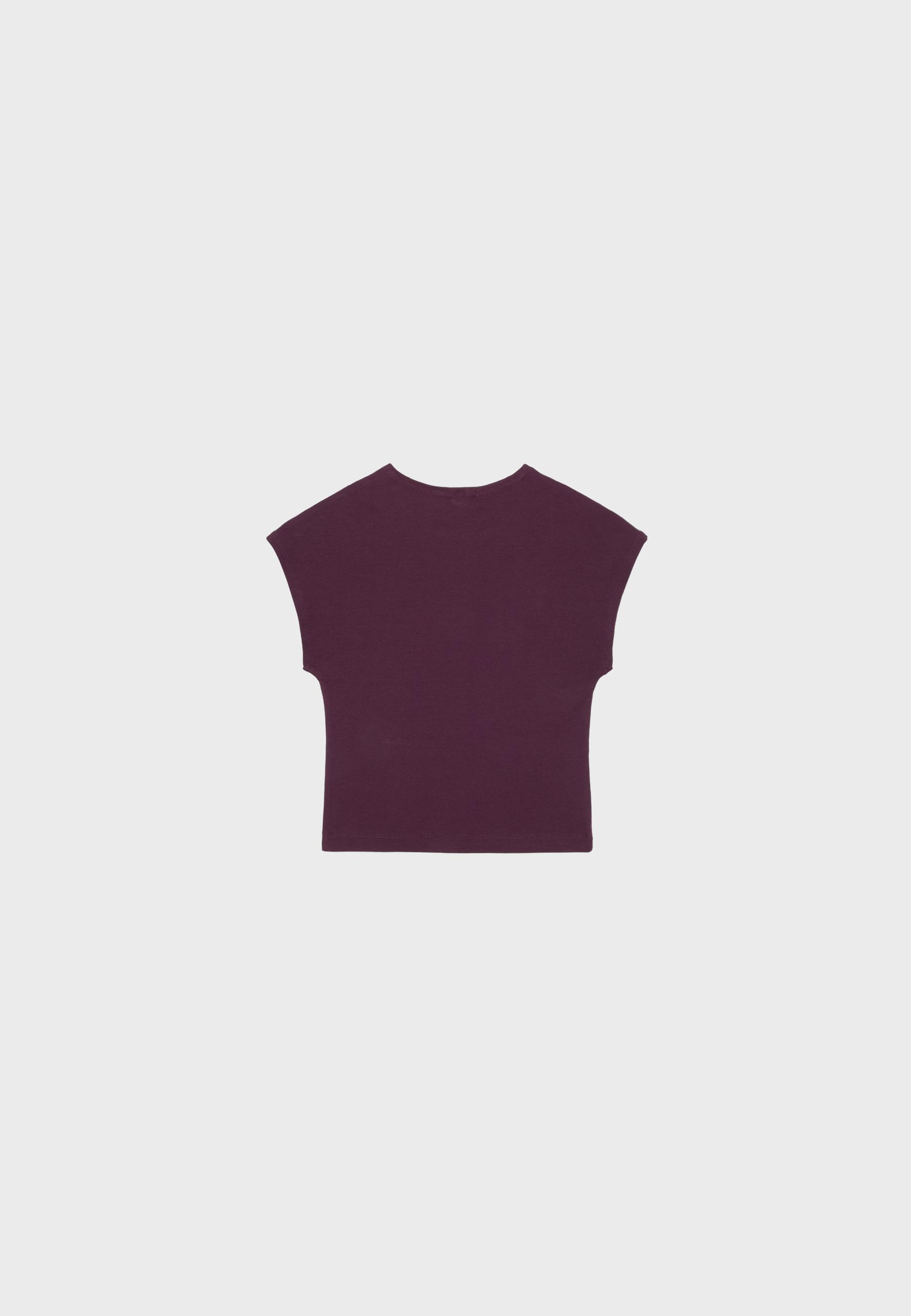 Cap sleeve cropped T-shirt