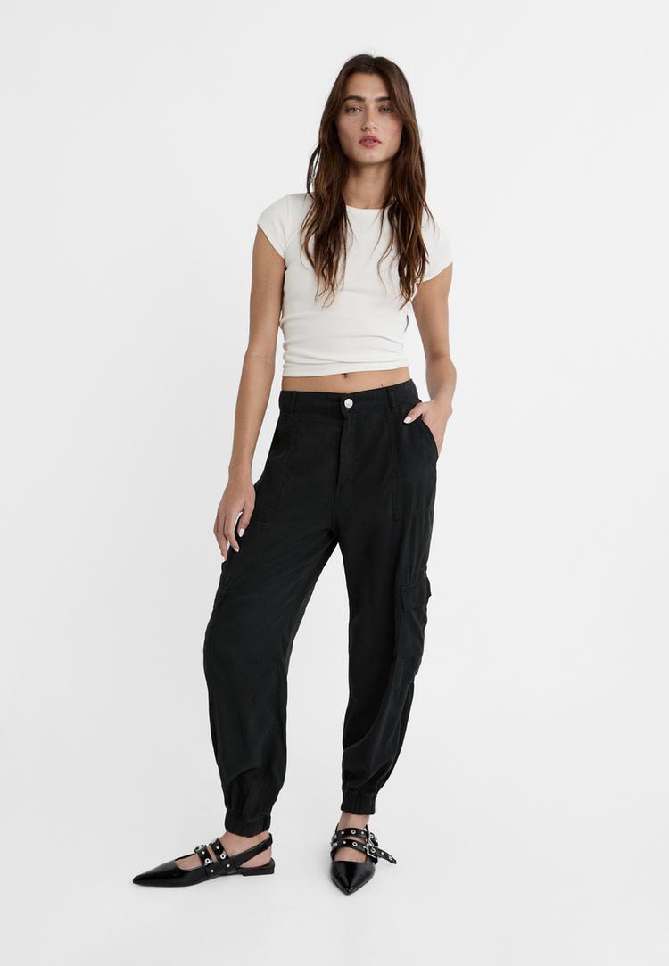 pantalon cargo fluido