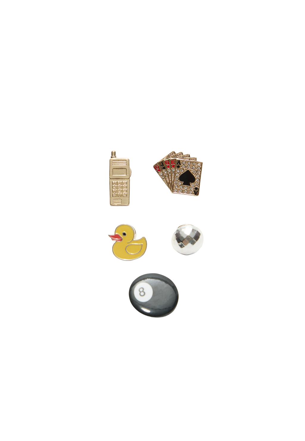 Set 5 pins combinados patito
