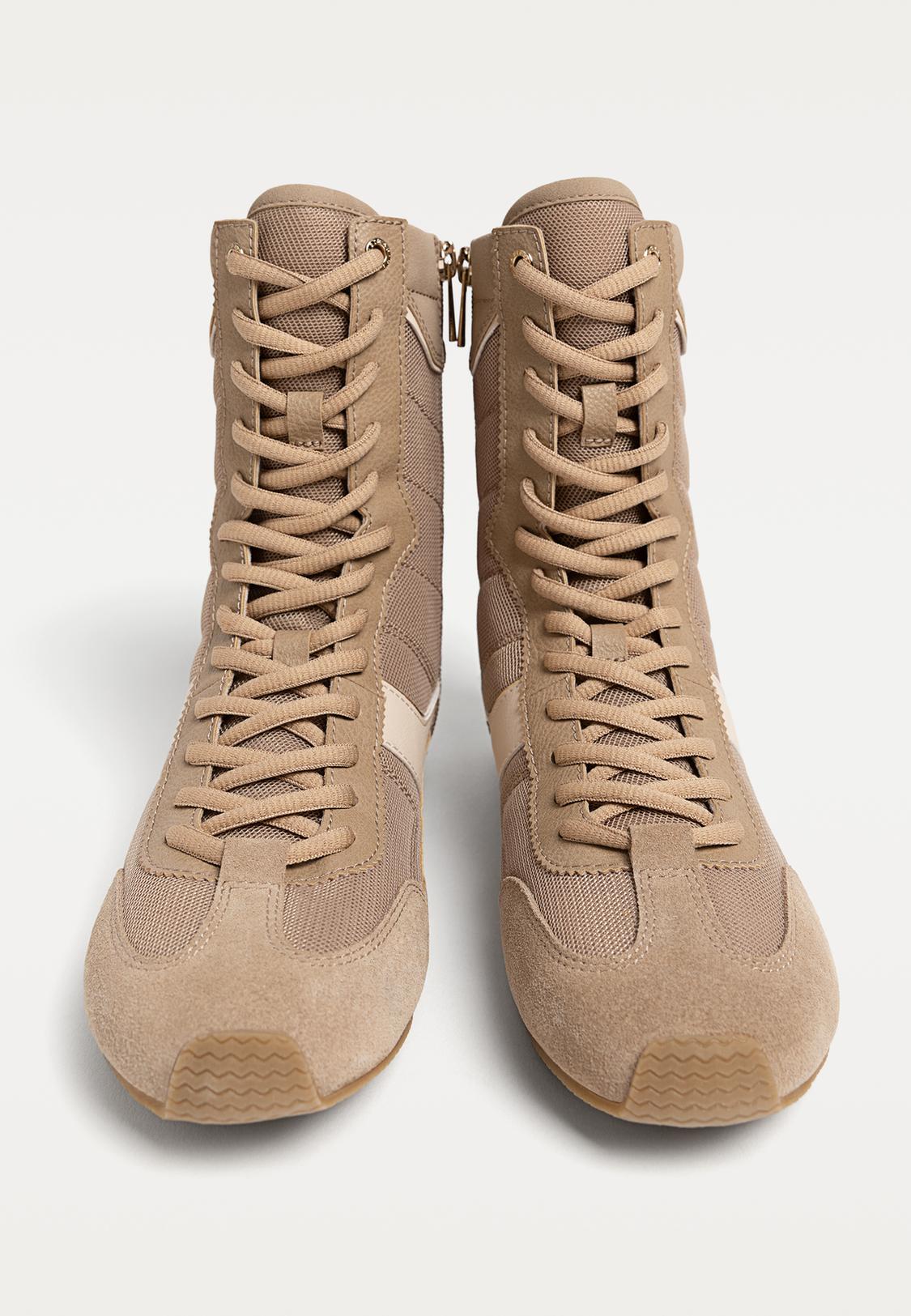 Suede Botin Marron Stradivarius Botas Negras Botas Arrugadas