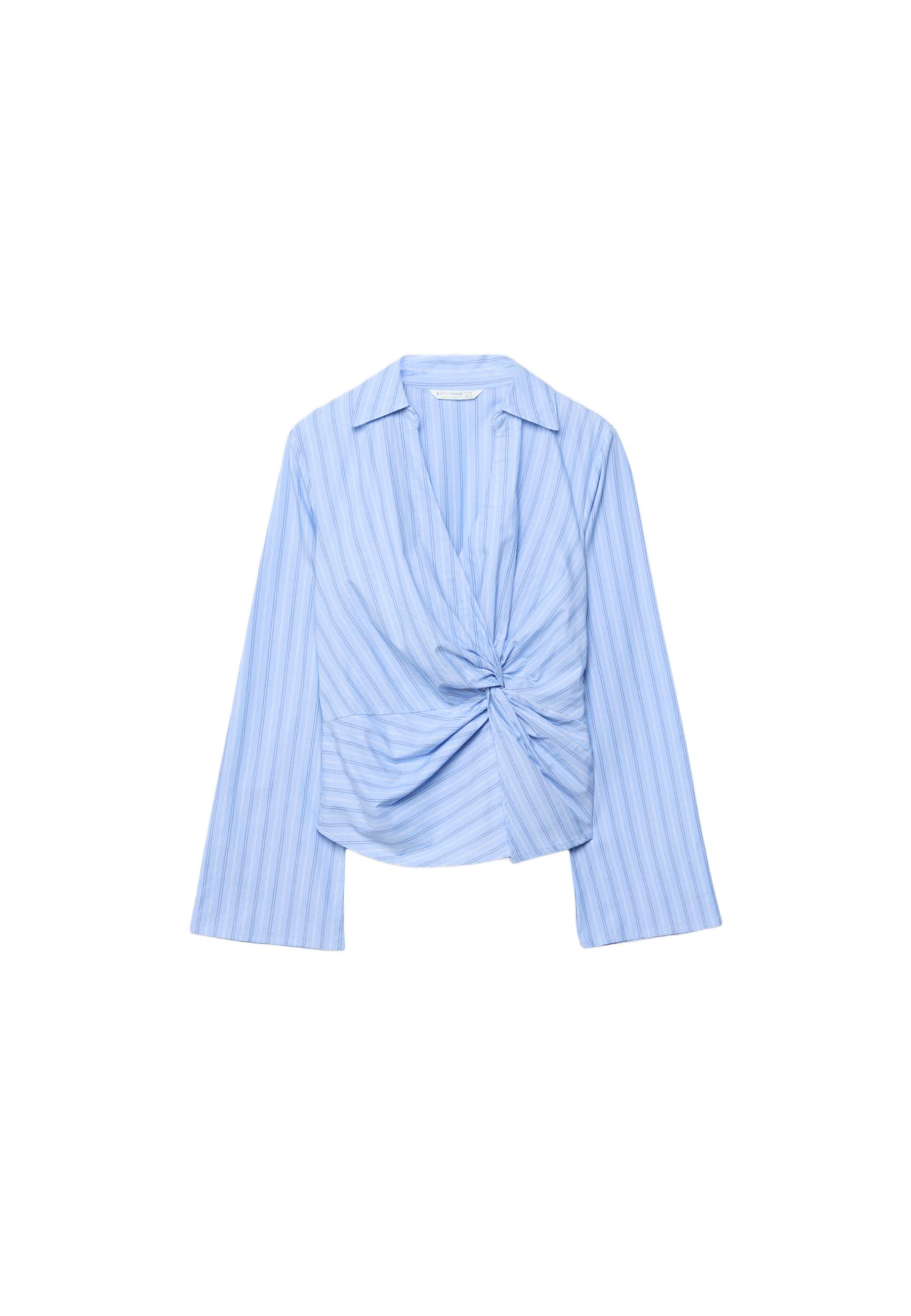 Fitted knot shirt — Sky blue