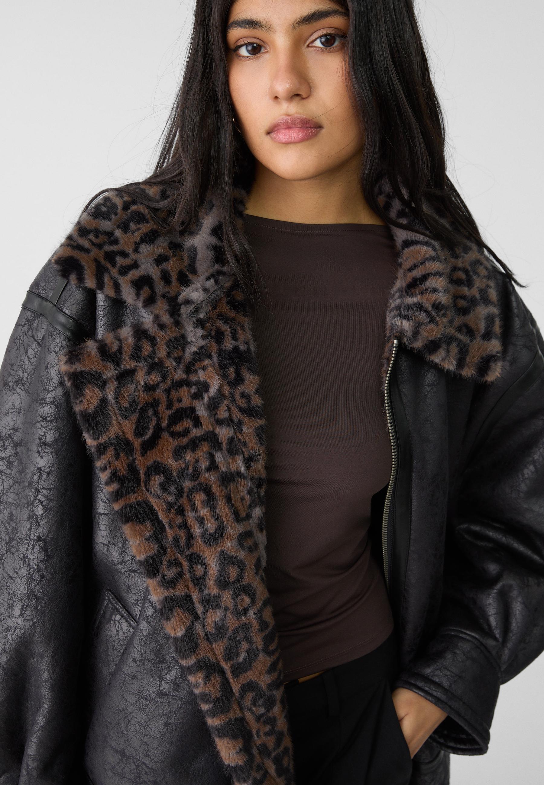 Leopard lined jacket hotsell