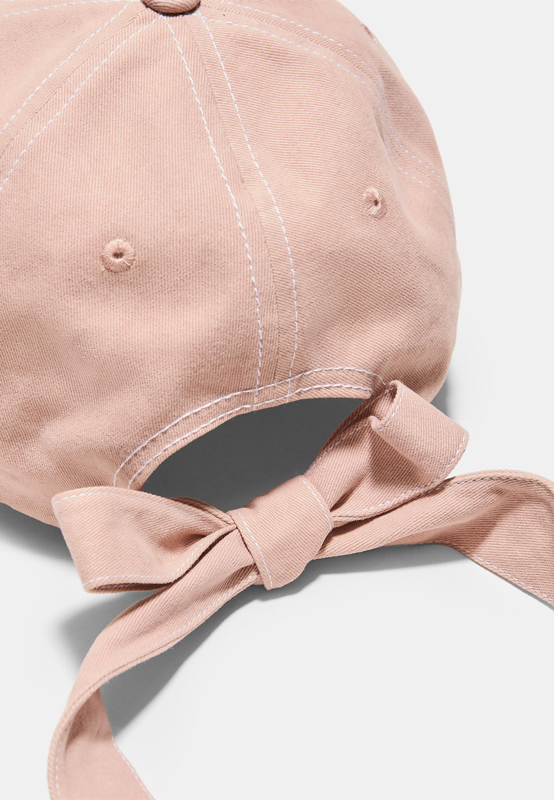 Bow cap — Pastel pink
