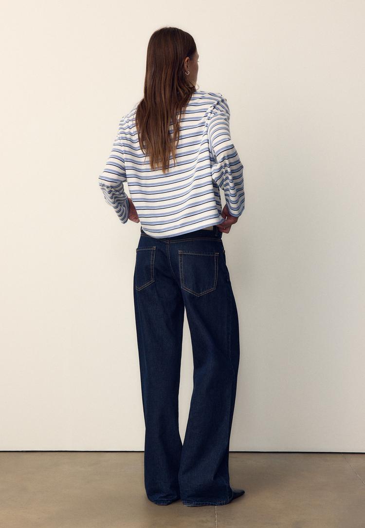 camiseta oversize manga larga rayas