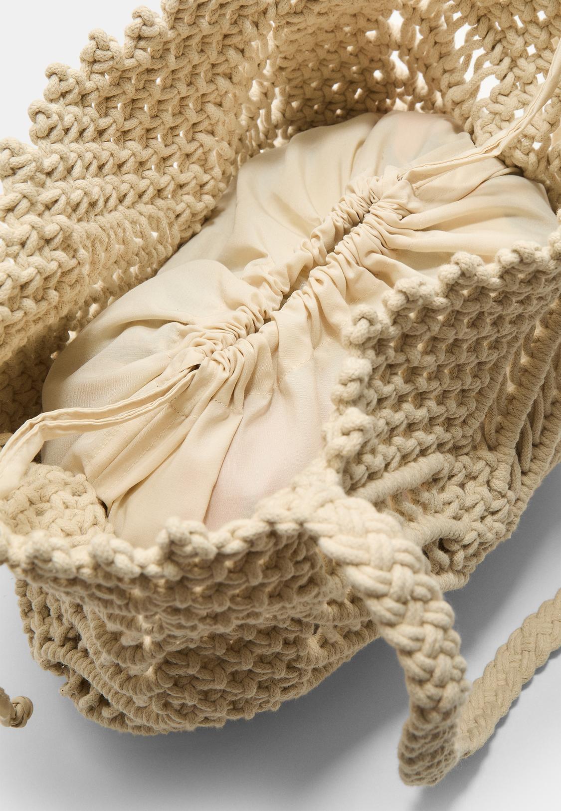 Crochet Stradivarius Bolso Macramé Bolso Shopper Bolso Rojo Pull