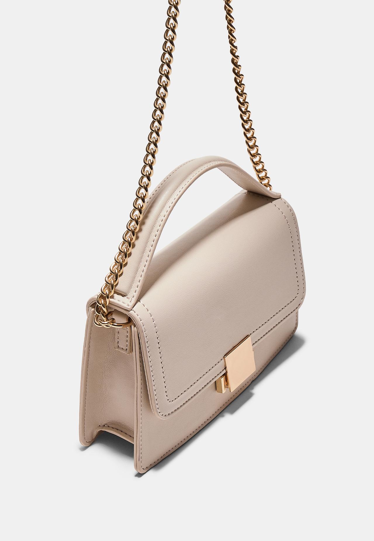 Double-handle crossbody bag — Ecru