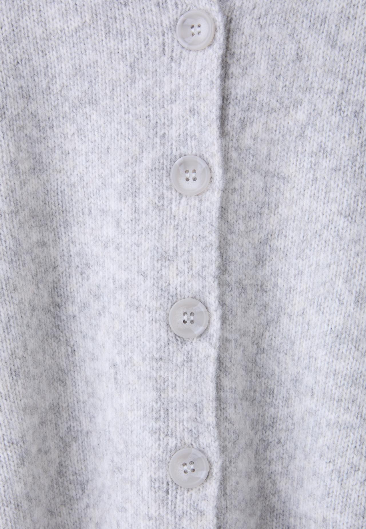 Oversize knit cardigan — Grey melange