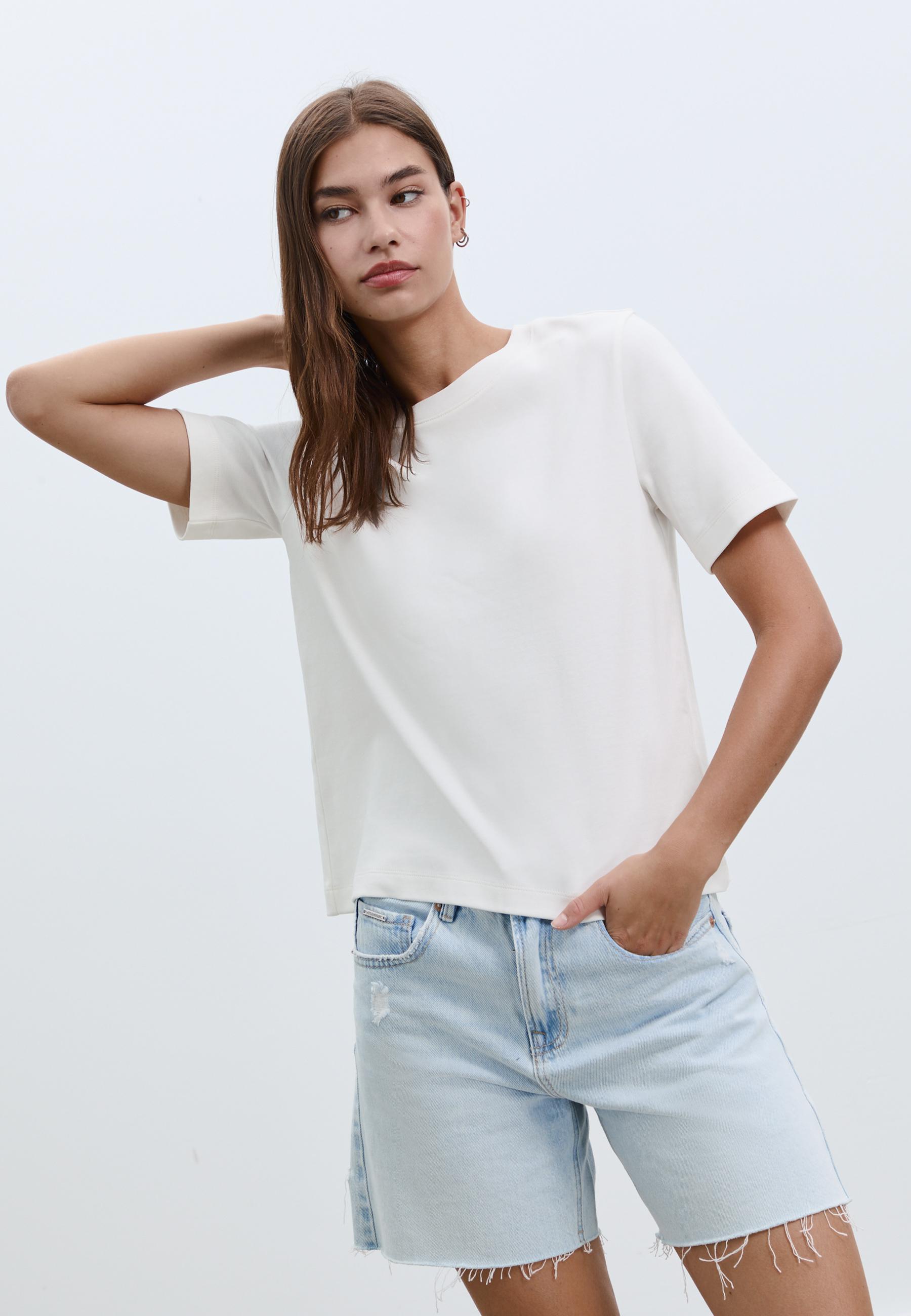 Basic regular fit kalın tişört - Görsel 8