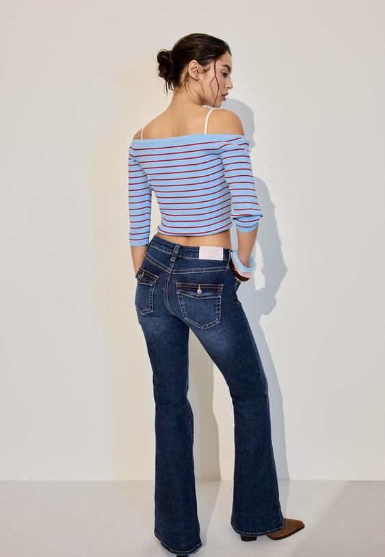d04 jeans flare low waist