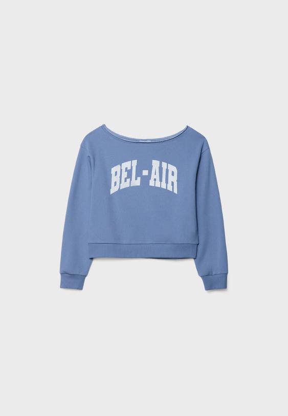 Baskılı crop sweatshirt_1