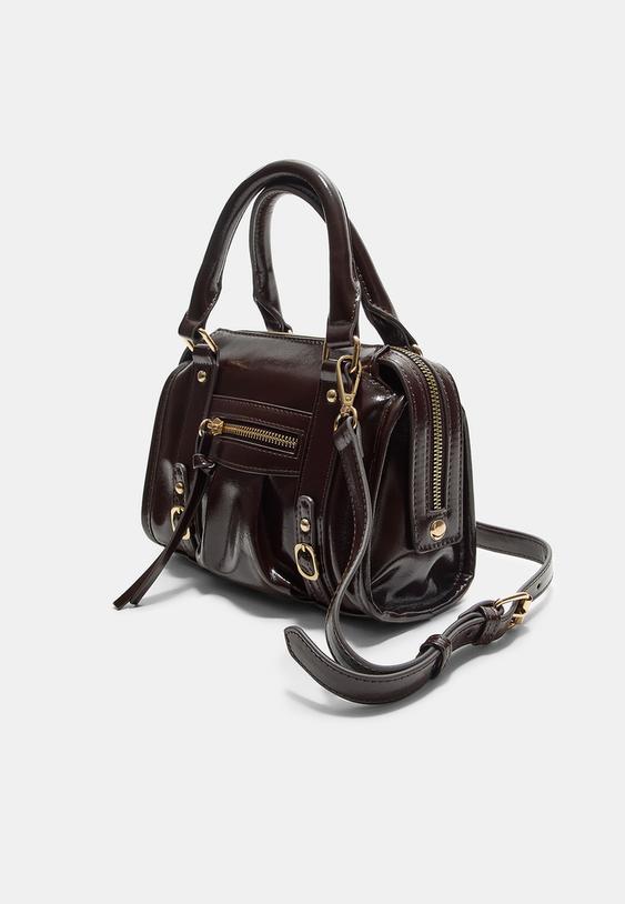 bolso bandolera bowling efecto piel