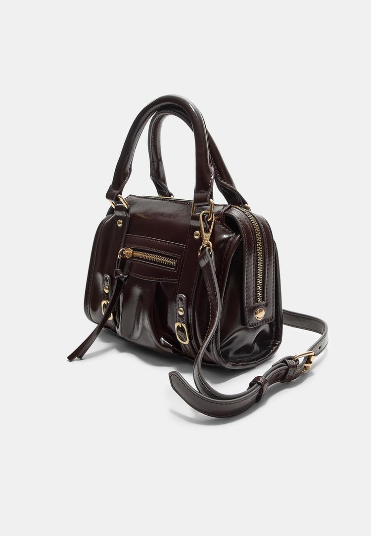 bolso bandolera bowling efecto piel