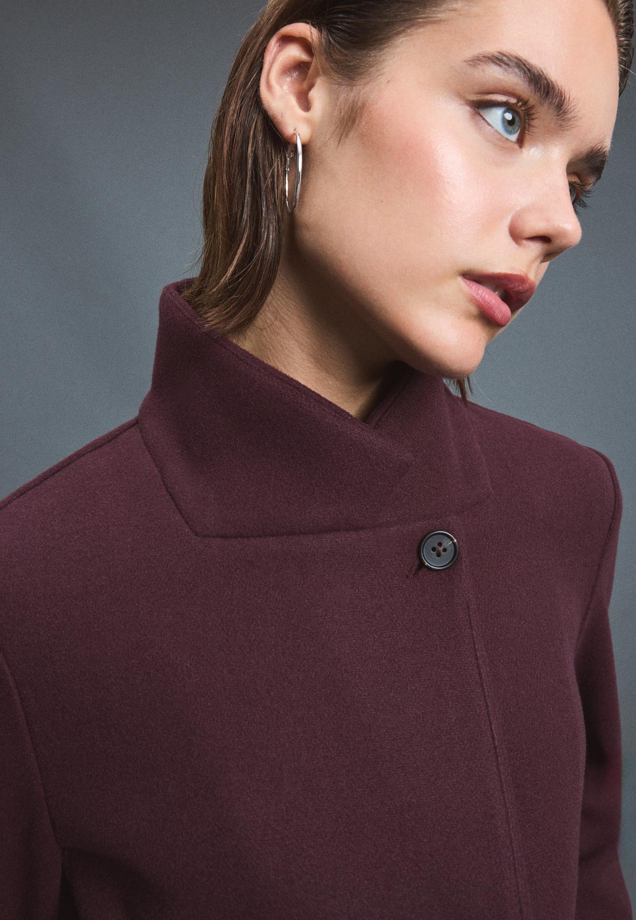 Soft-touch straight coat — Purple