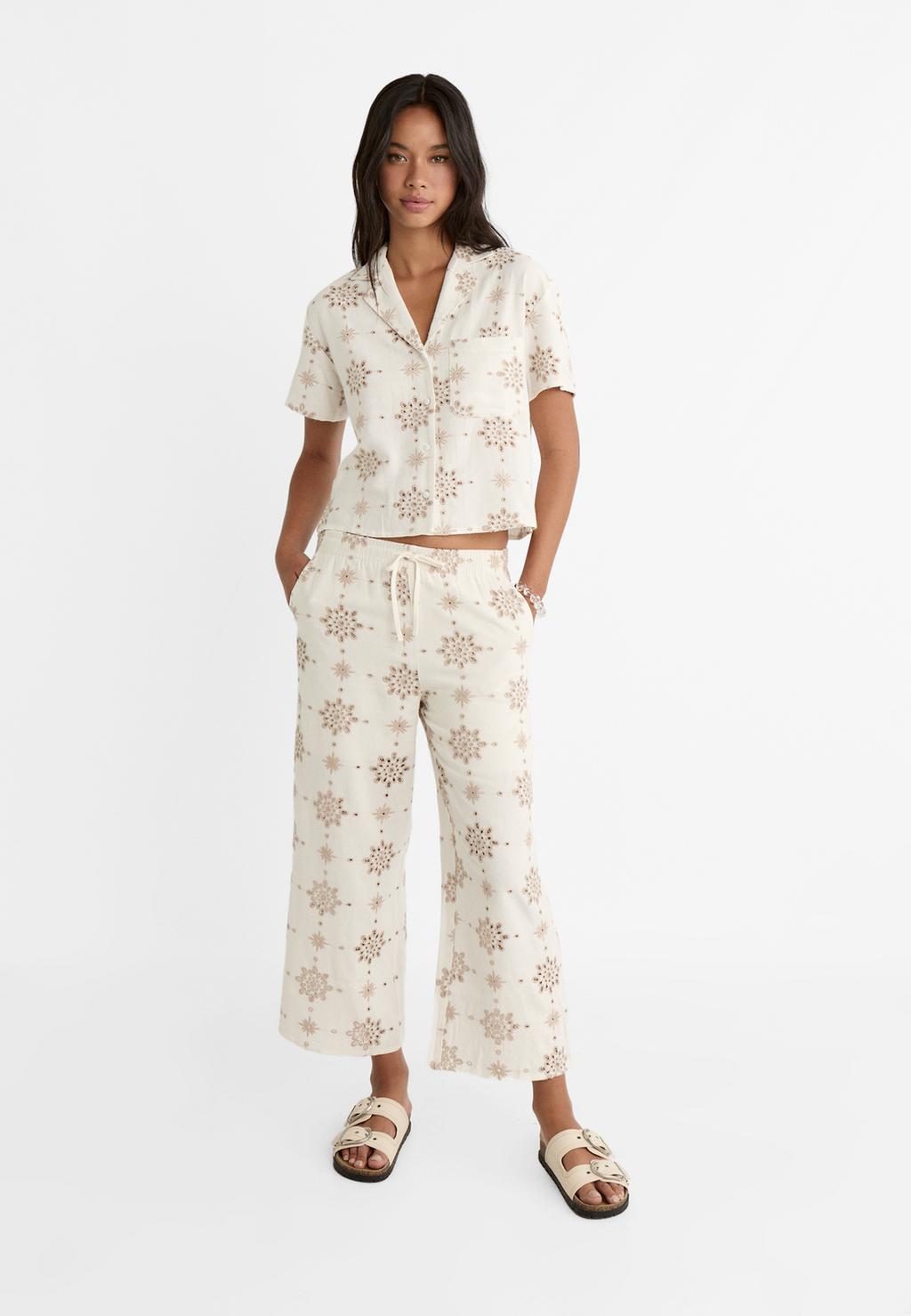 Embroidered culottes