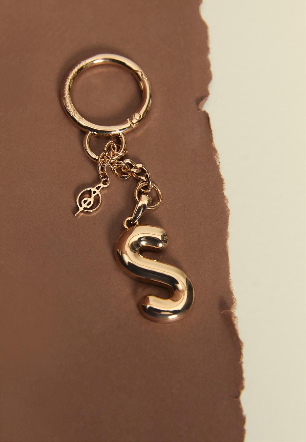 Initial charm key ring