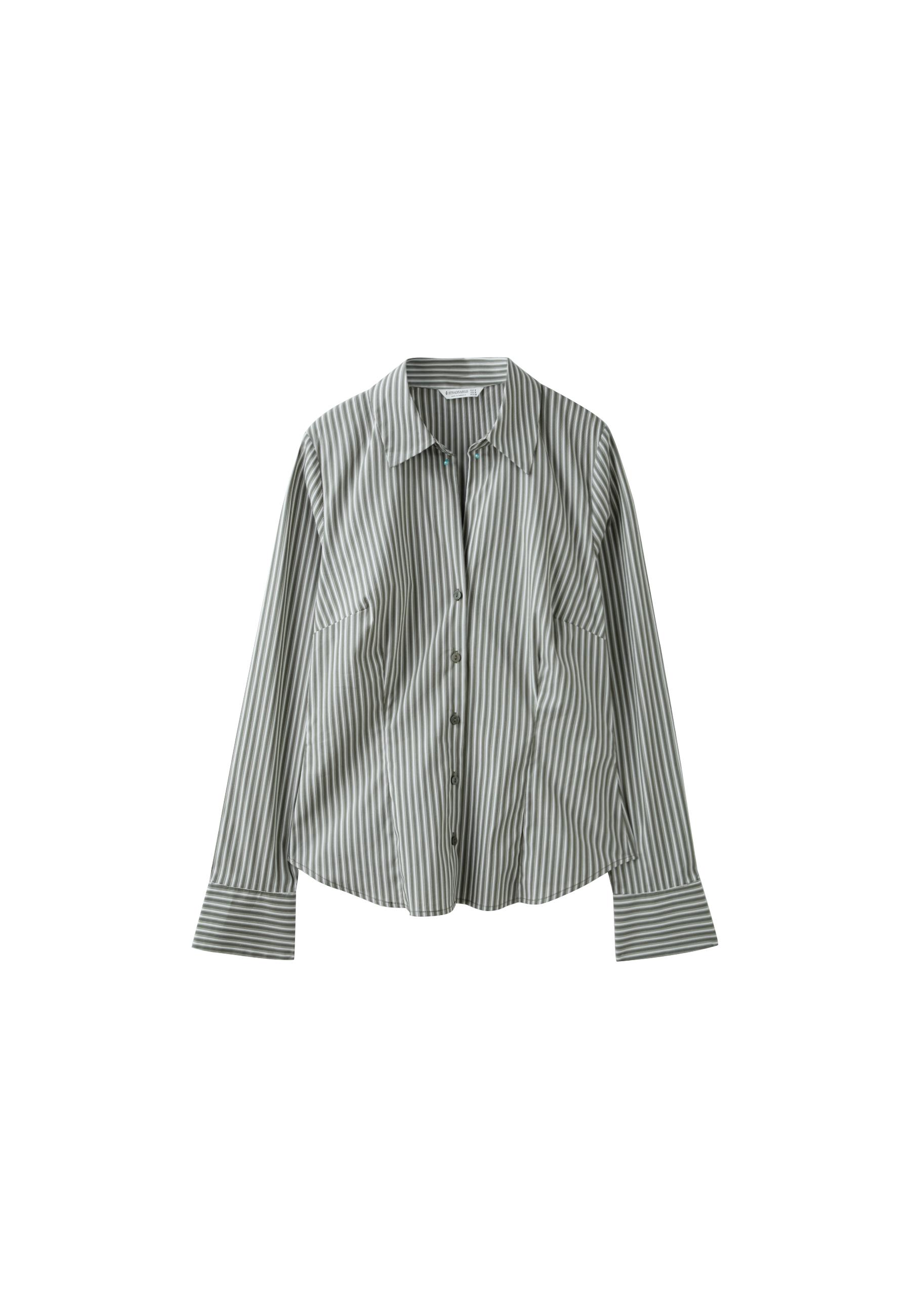 Fitted basic shirt — Khaki