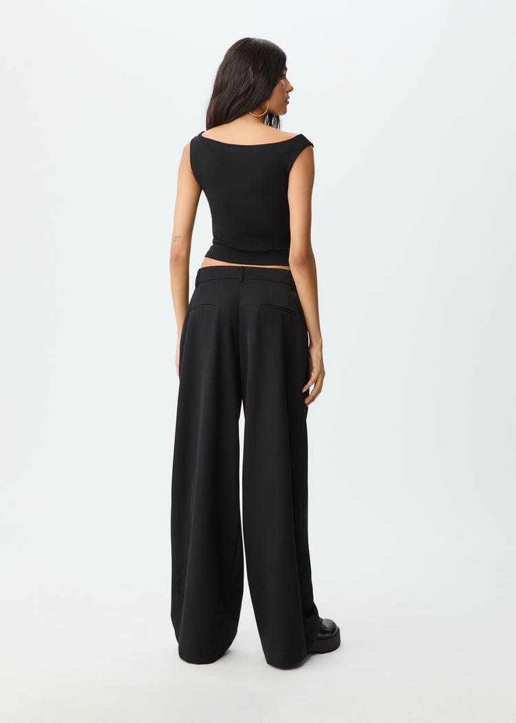 pantalon vestir wide leg pinzas