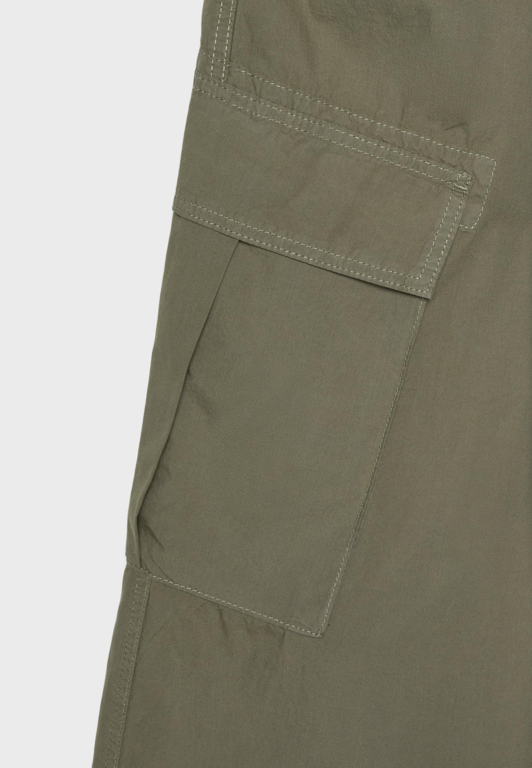 Poplin trousers with stoppers — Khaki