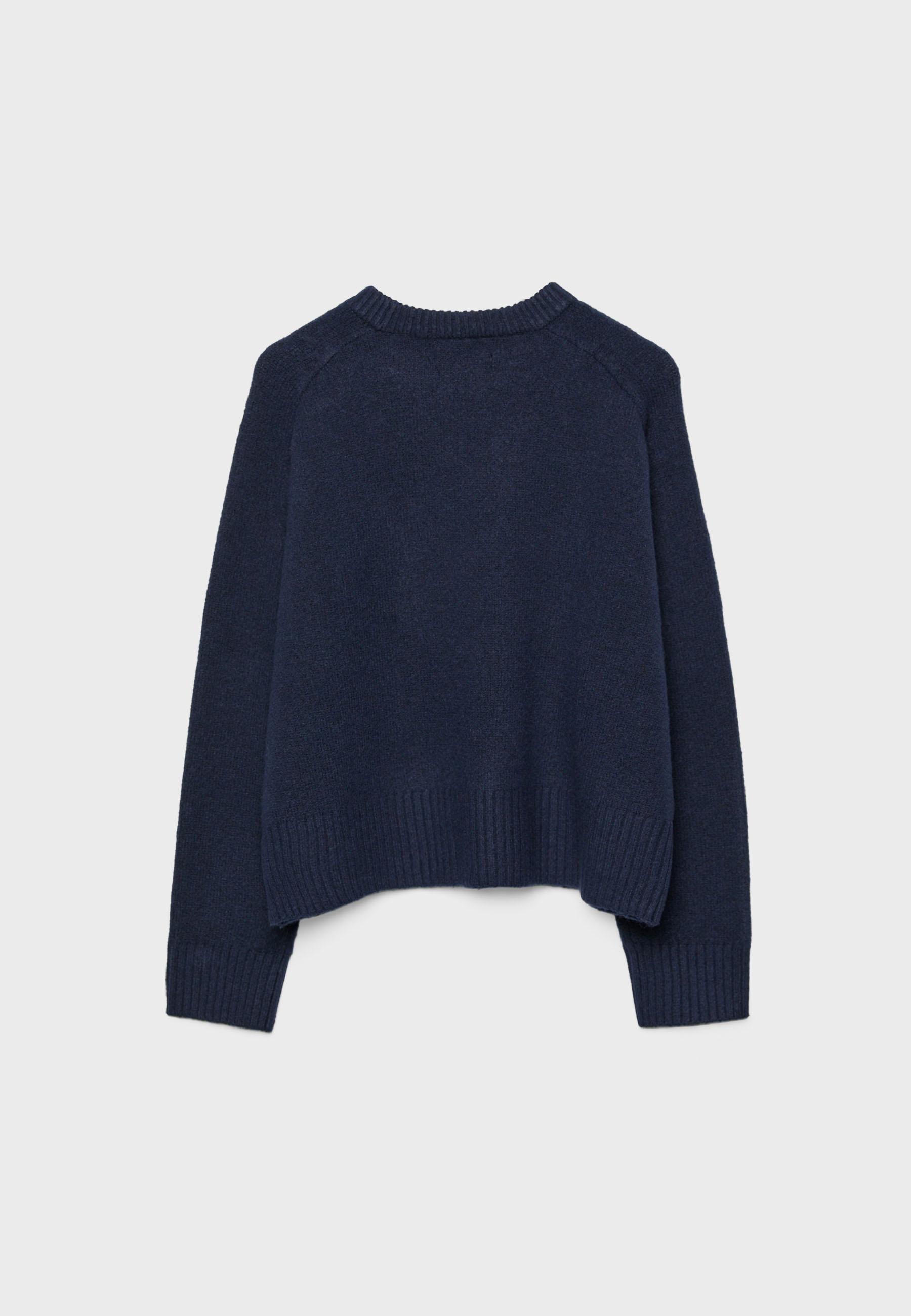 Basic soft knit jumper — Dark blue