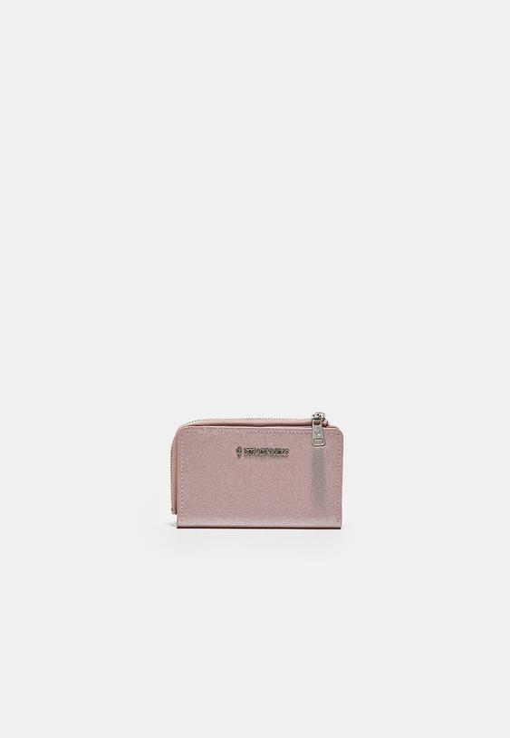 Stradivarius Shimmery Card Holder Pastel Pink Os