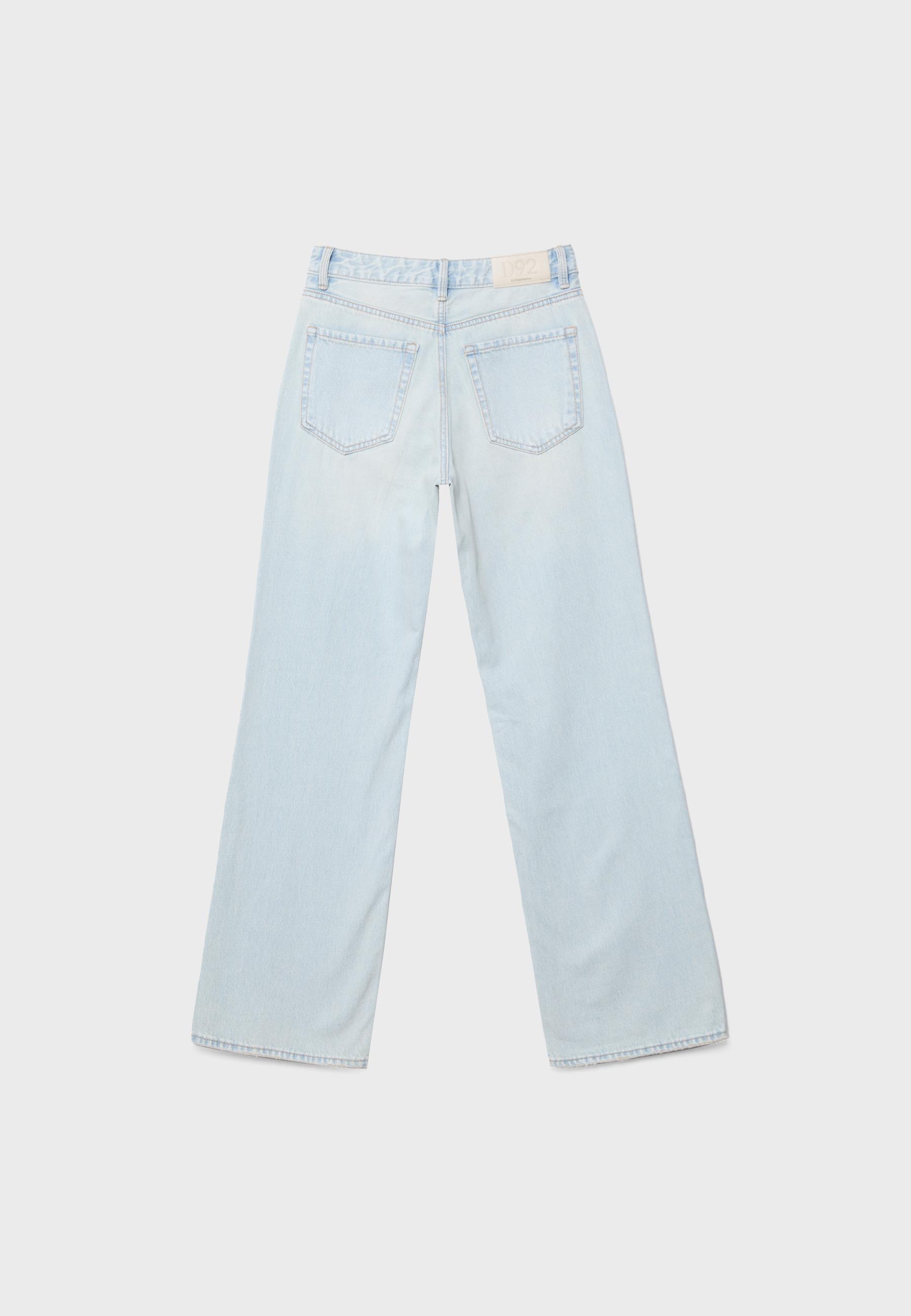 D92 straight fit geniş paça jean - Görsel 8
